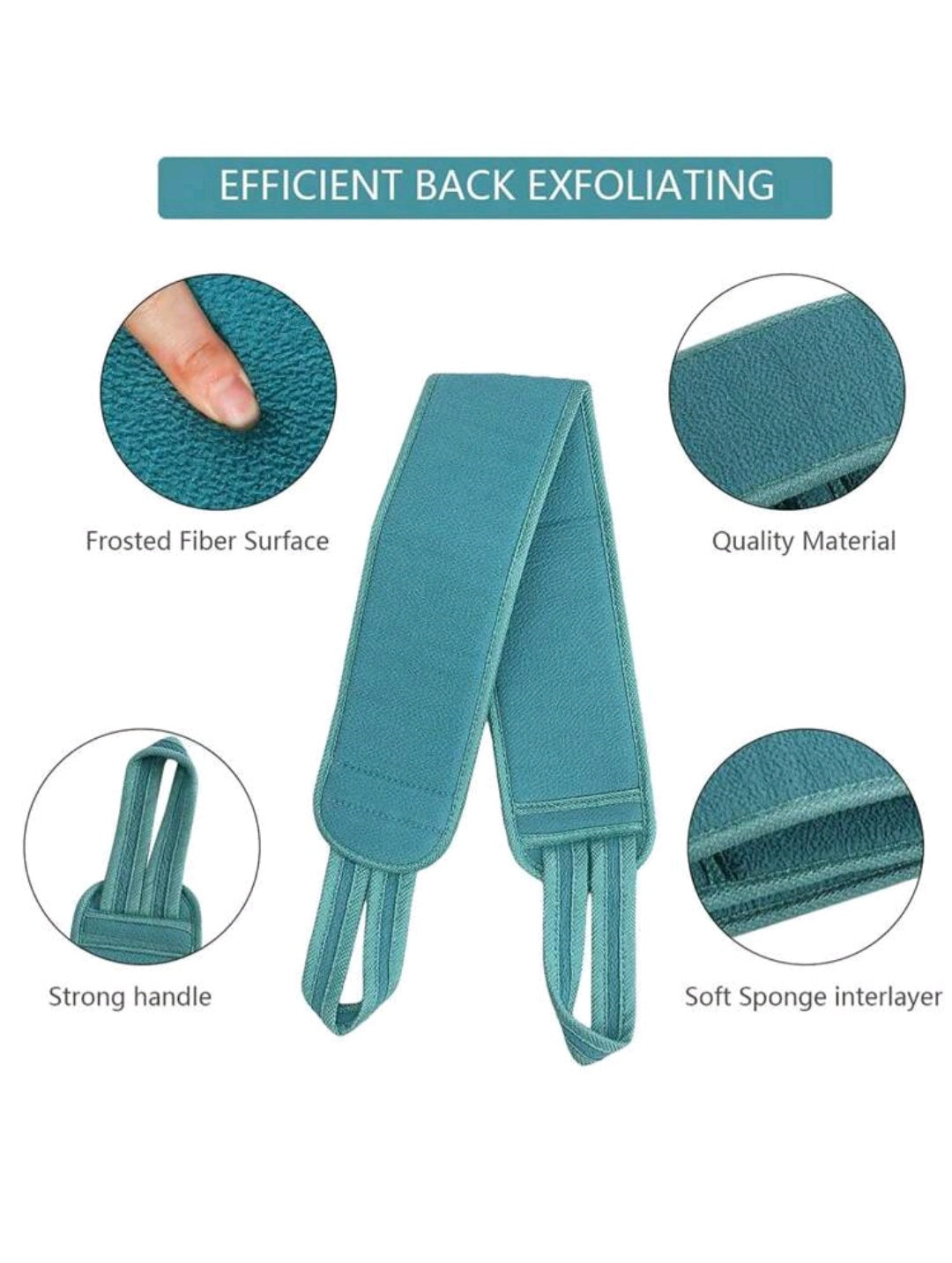 BathBlast Double-Sided Exfoliating Back Scrubber